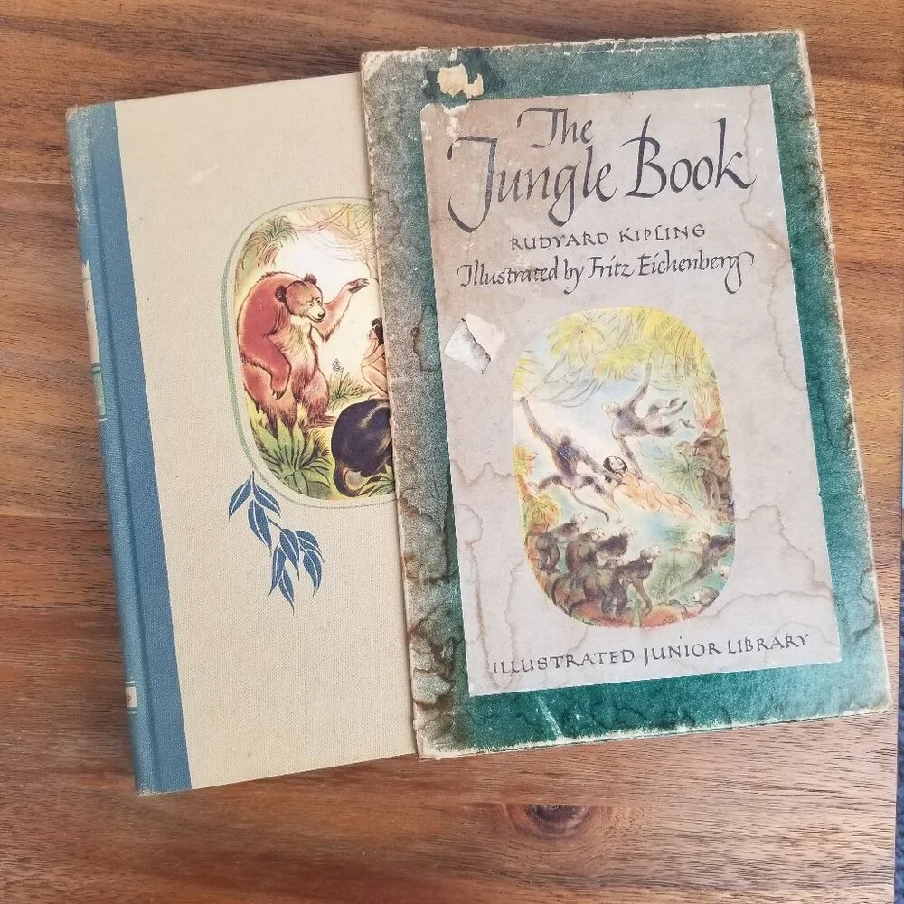 The Jungle Book 1950 Edition Rudyard Kipling Collectible Vintage Book